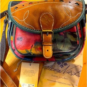 Patricia Nash washed Europa Chios crossbody saddle bag